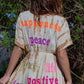 Tan Tie Dye Kimono Dress