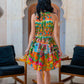 Short Tropical Print Sundress