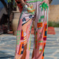 Print Linen Pants