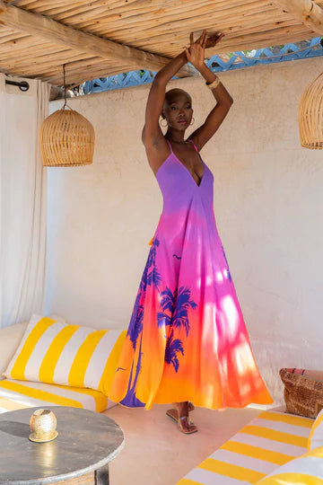 Tropical Print Sundress