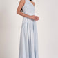 Light Blue One-Shoulder Gauze Maxi Dress