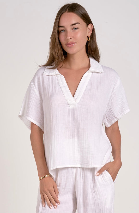 White Gauze Top