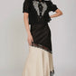 Black & Cream Silky Slip Skirt