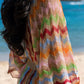 Colorful Zig Zag Knit Kimono