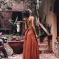 Cayenne Halter Dress with High Slit & Rope Belt