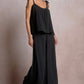 Black Wide Leg Gauze Pants