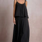 Black Wide Leg Gauze Pants