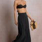 Black Wide Leg Gauze Pants