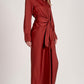 Red Wrap Maxi Dress