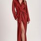 Red Wrap Maxi Dress