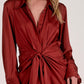 Red Wrap Maxi Dress