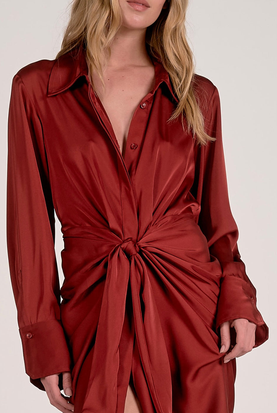 Red Wrap Maxi Dress