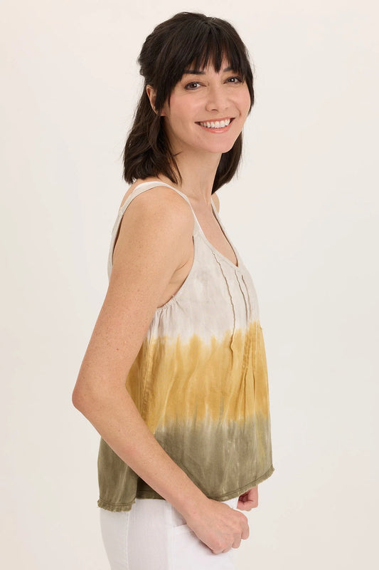 Tie Dye Linen Top