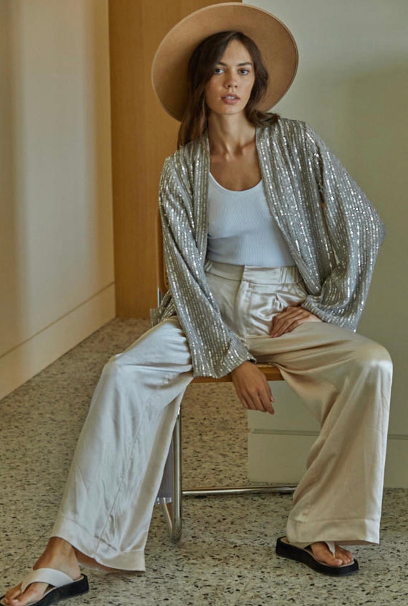 Silver Sequin Jacket