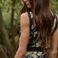 Black Floral Print Slip Skirt