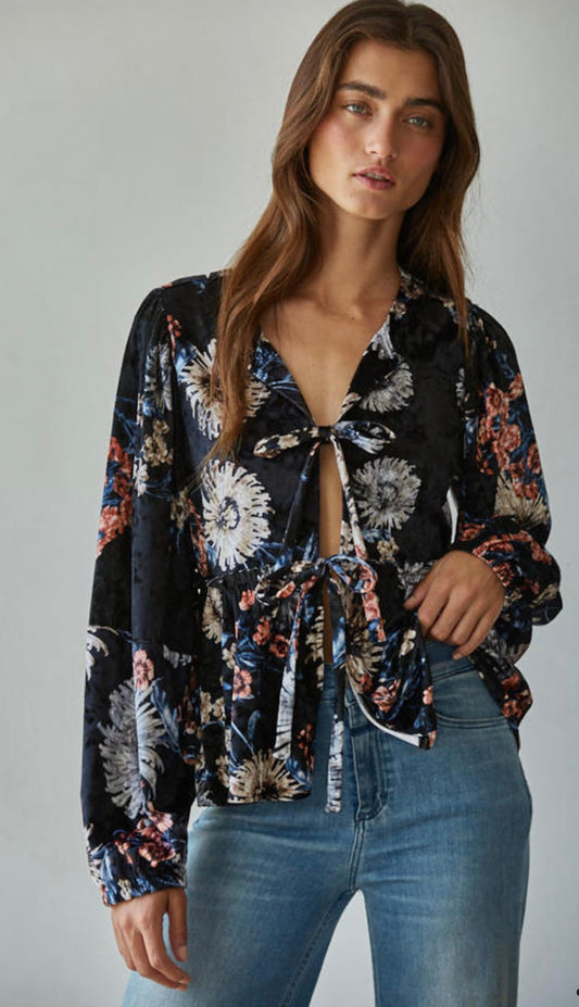 Black Velvet Multi Print Shirt