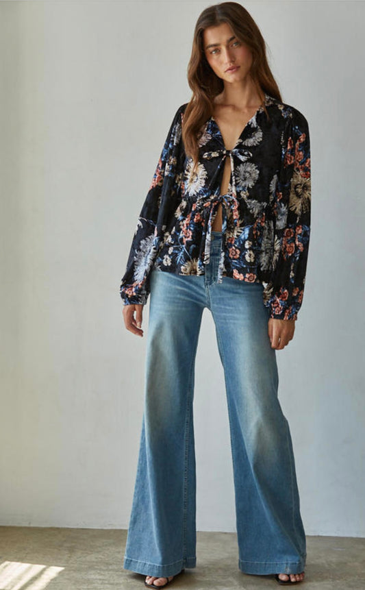 Black Velvet Multi Print Shirt