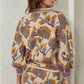 Taupe Print Knit Cardigan