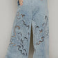 Denim Eyelet Jeans
