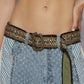 Green Embroidered Belt
