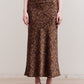Leopard Print Slip Skirt