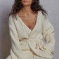 Cream Cable Knit Cardigan
