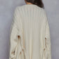 Cream Cable Knit Cardigan