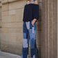 Faux Denim Pull on Pant