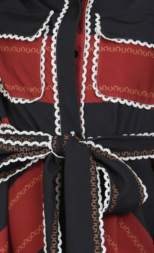 Black & Red Stripe Dress