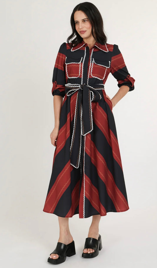 Black & Red Stripe Dress