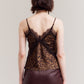 Leopard Silk & Lace Cami