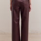 Plum Faux Leather Pant