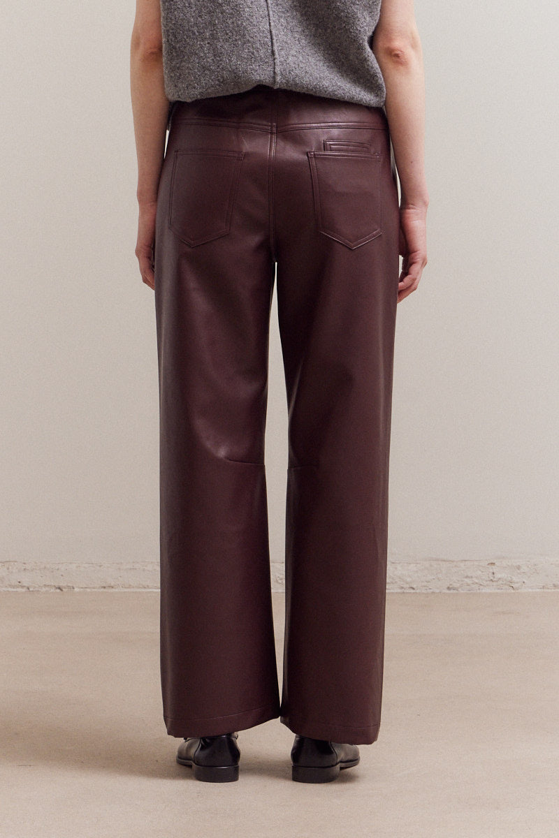 Plum Faux Leather Pant