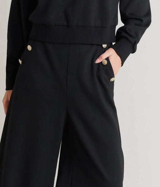 Black Pants with Gold Buttons