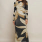 Floral Print Mesh Maxi Dress