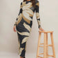 Floral Print Mesh Maxi Dress