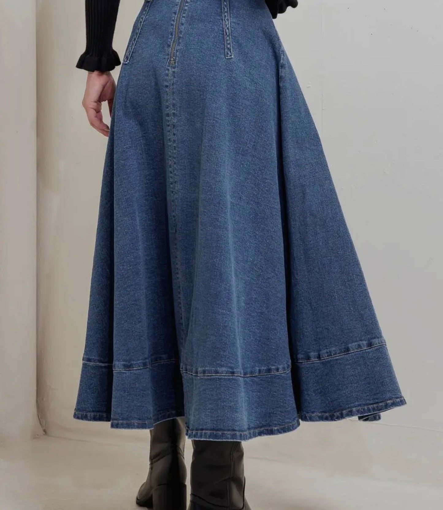 Denim Midi Skirt