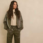 Olive Faux Leather Pants