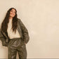 Olive Faux Leather Pants