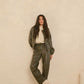 Olive Faux Leather Pants