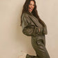 Olive Faux Leather Pants