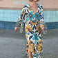 Blue Floral Tunic Dress