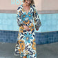 Blue Floral Tunic Dress