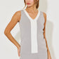 Grey & White 2 Piece Knit Pant Set
