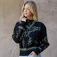 Black Print Sweater