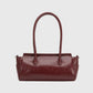 Wide Vegan Leather Handbag with Front Pockets