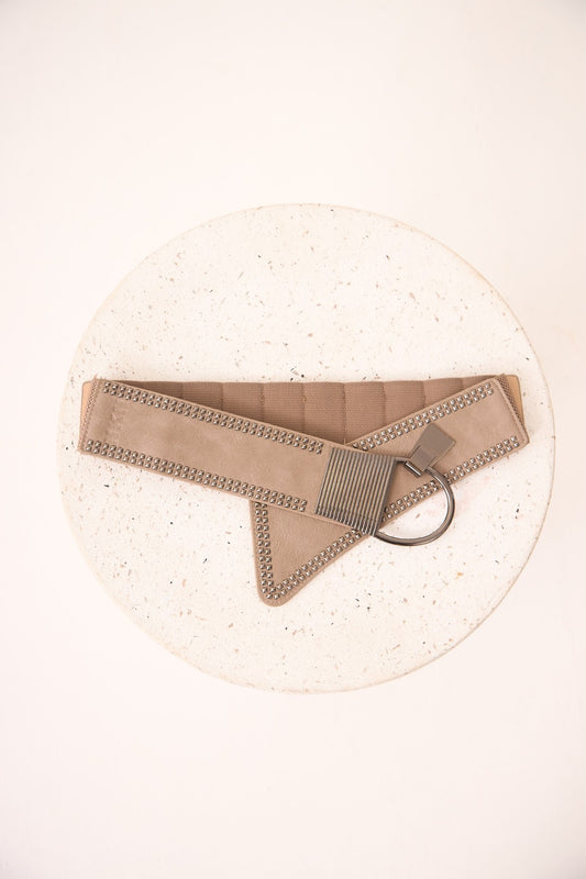 Taupe Leather Belt