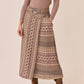 Geometric Print Wrap Skirt