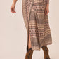 Geometric Print Wrap Skirt