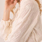 Cream Embroidered Kimono Blouse